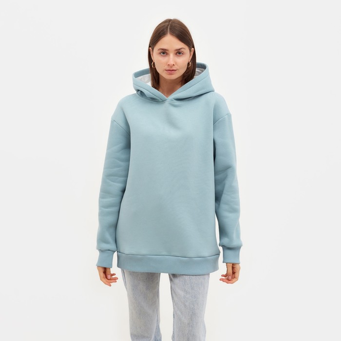 Худи женское MINAKU: Casual Collection цвет серо-голубой, р-р 42-44