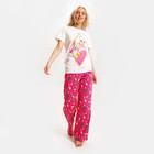 Пижама новогодняя женская (футболка и брюки) KAFTAN Girl, размер 40-42 - фото 10011198