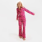 Пижама новогодняя женская (рубашка и брюки) KAFTAN «Шампанское», размер 40-42 - фото 22671014