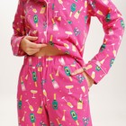 Пижама новогодняя женская (рубашка и брюки) KAFTAN «Шампанское», размер 40-42 - фото 22671016