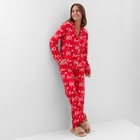 Пижама новогодняя женская (рубашка и брюки) KAFTAN ХоХо, размер 52-54 - Фото 7