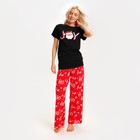 Пижама новогодняя женская (футболка и брюки) KAFTAN Joy, размер 40-42 - фото 319077911