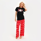 Пижама новогодняя женская (футболка и брюки) KAFTAN Joy, размер 44-46 - фото 319077916