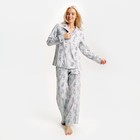 Пижама новогодняя женская (рубашка и брюки) KAFTAN «Зайчик», размер 44-46 - фото 24288330