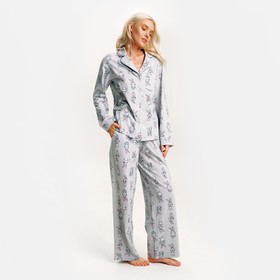 Пижама новогодняя женская (рубашка и брюки) KAFTAN «Зайчик», размер 48-50