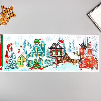 Декоративная наклейка статическая Room Decor «Сказочный город», 21×53 см