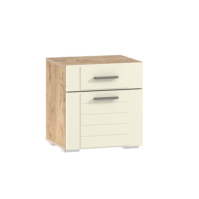 Тумба прикроватная Livorno, 452×380×488 мм, цвет дуб бунратти/софт панакота МДФ - Фото 1