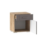 Тумба прикроватная Livorno, 452×380×488 мм, цвет дуб бунратти/софт графит МДФ - Фото 2