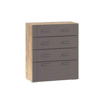 Комод напольный для спальни Livorno, 4 ящика, 802×380×940 мм, цвет дуб бунратти/софт графит МДФ