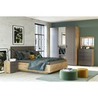 Комод напольный для спальни Livorno, 4 ящика, 802×380×940 мм, цвет дуб бунратти/софт графит МДФ - Фото 3