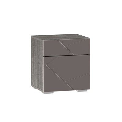 Тумба прикроватная Summit, 452×380×488 мм, цвет ясень анкор тёмный/софт графит МДФ