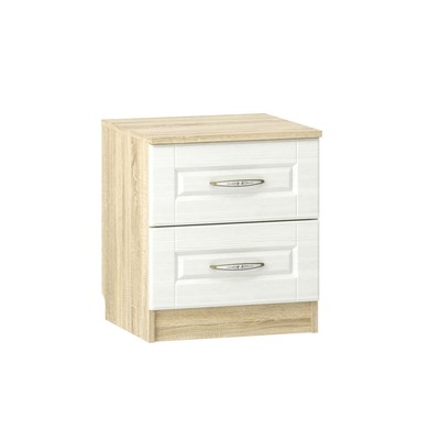 Тумба прикроватная «Оливия», 448×420×511 мм, цвет дуб сонома/белое дерево МДФ