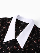 Платье мини женское с воротником MIST, размер 42, чёрное 9215780