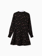 Платье мини женское с воротником MIST, размер 44, чёрное 9215781