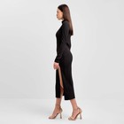 Платье женское с разрезом MIST р. 46, чёрный 9273165