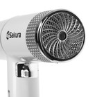 Фен Sakura SA-4051W, 1600 Вт, 3скорости, 3 темп. режима, концентратор, шнур 1.8 м, белый - Фото 5