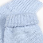 Перчатки одинарные детские, цвет голубой, размер 16 (9-12 лет) - Фото 3