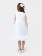Платье нарядное для девочки MINAKU: PartyDress, белое, рост 134 см - Фото 7