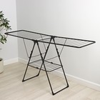 Сушилка для белья напольная двухуровневая, рабочая длина 21 м, чёрная - Фото 2