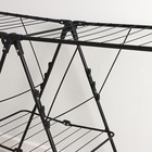Сушилка для белья напольная двухуровневая, рабочая длина 21 м, чёрная - Фото 3