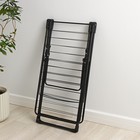 Сушилка для белья напольная двухуровневая, рабочая длина 21 м, чёрная - Фото 7