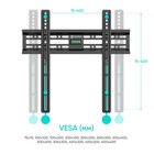 Кронштейн ONKRON FM2, для ТВ, фиксированный, 32"-65", 30 мм от стены, черный - фото 51434663
