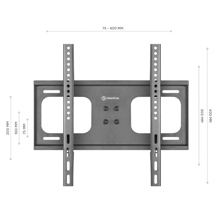 Подставка для ТВ ONKRON PT1, настольная, 26"-55", до 30 кг, чёрная - фото 51434706