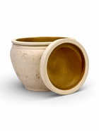 Горшок для цветов «Голиаф», 8 л, d=28 см, h=22 см, керамика, с поддоном, бежевый - Фото 3