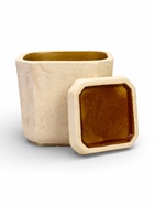 Горшок для цветов «Омега», 10 л, 27×27×25 см, керамика, с поддоном, бежевый - Фото 5