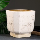 Горшок для цветов «Омега», 10 л, 27×27×25 см, керамика, с поддоном, бежевый - Фото 9