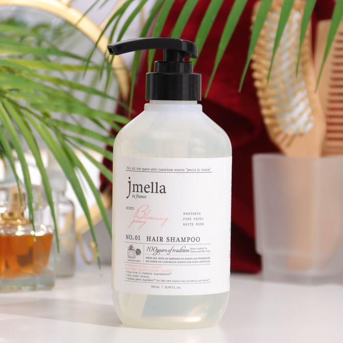Шампунь для волос Jmella "Мандарин, розовый пион, белый мускус" 500 мл - Фото 1