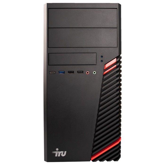 Компьютер IRU Office 510H4SM MT, i3 10105, 4Гб, SSD 240 Гб, UHDG 630 , FDos, чёрный