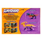 Конструктор «Диномир», 14 деталей, тираннозавр и паразауролоф, звук - фото 10209630