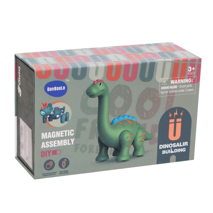 Конструктор магнитный «Дино», 7 деталей 57286