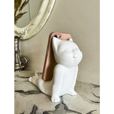 Фигурка «Кот мордой вверх», гипс, чёрный, 17 см