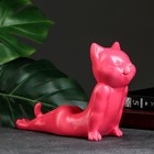 Фигура "Кот мордой вверх" розовый, 17см - Фото 2