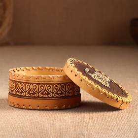 

Шкатулка "Кот с колпаком",береста