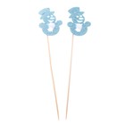 Топпер новогодний для торта «Снеговик», 20 см, 2 шт. - Фото 2