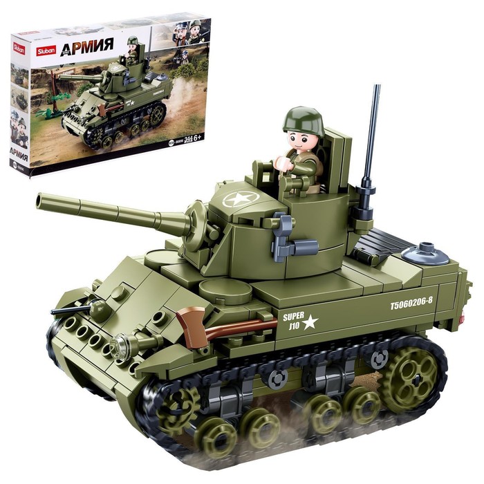 УЦЕНКА Конструктор Sluban «Армия. Танк», 344 детали - Фото 1