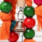 Игрушка для птиц, бусы на канатах, 38 см, микс цветов - фото 22478941