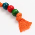 Игрушка для птиц, бусы на канатах, 38 см, микс цветов - фото 22478943