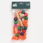 Игрушка для птиц, бусы на канатах, 38 см, микс цветов - фото 22478946