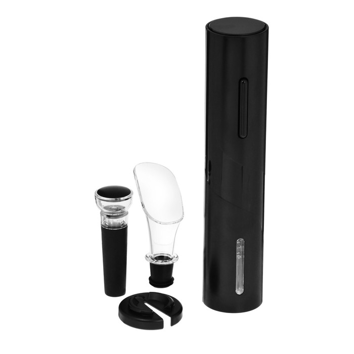 УЦЕНКА Набор сомелье электрический LuazON LSH-04, пробка, аэратор, штопор, от батареек, пластик - Фото 1