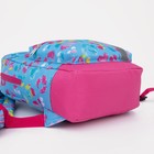 Рюкзак детский на молнии, наружный карман, светоотражающая полоса, цвет голубой - фото 6711934