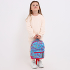 Рюкзак детский на молнии, наружный карман, светоотражающая полоса, цвет голубой - фото 9540381