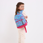 Рюкзак детский на молнии, наружный карман, светоотражающая полоса, цвет голубой - фото 9540382
