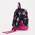 Рюкзак детский на молнии, наружный карман, светоотражающая полоса, цвет чёрный/розовый - фото 9779056