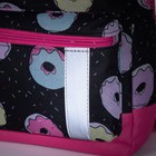 Рюкзак детский на молнии, наружный карман, светоотражающая полоса, цвет чёрный/розовый - фото 9779058
