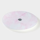 Подставка стеклянная для торта вращающаяся Доляна «Марбл розовый», d=32 см, цвет розовый - фото 4363320