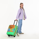 Чемодан детский на колёсах 32 л (S) Sacvoyage, на молнии, зелёный - Фото 11